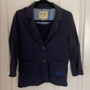 Navy blue cotton blazer